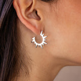 Sunset Dancer Hoops Silver