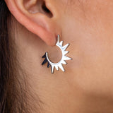 Sunset Dancer Hoops Silver