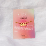 Angel Number Necklace Gold