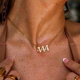 Angel Number Necklace Gold