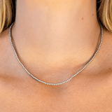 Seaside Stretch Necklace Silver
