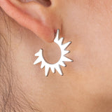 Sunset Dancer Hoops Silver