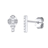 Boca Bar Studs Silver