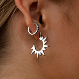 Sunset Dancer Hoops Silver