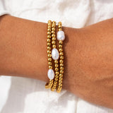 Seaside Pearl Stretch Bracelet