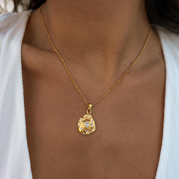Luna Amulet | Gold Amulet Pendant Necklace – ALCO Jewelry