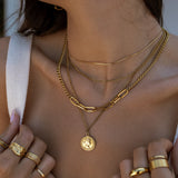 3 Little Birds Necklace Gold