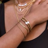 Seaside Pearl Stretch Bracelet
