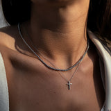 Seaside Stretch Necklace Silver