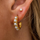 Pearl Diver Studs Gold