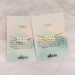 Angel Number Necklace Gold